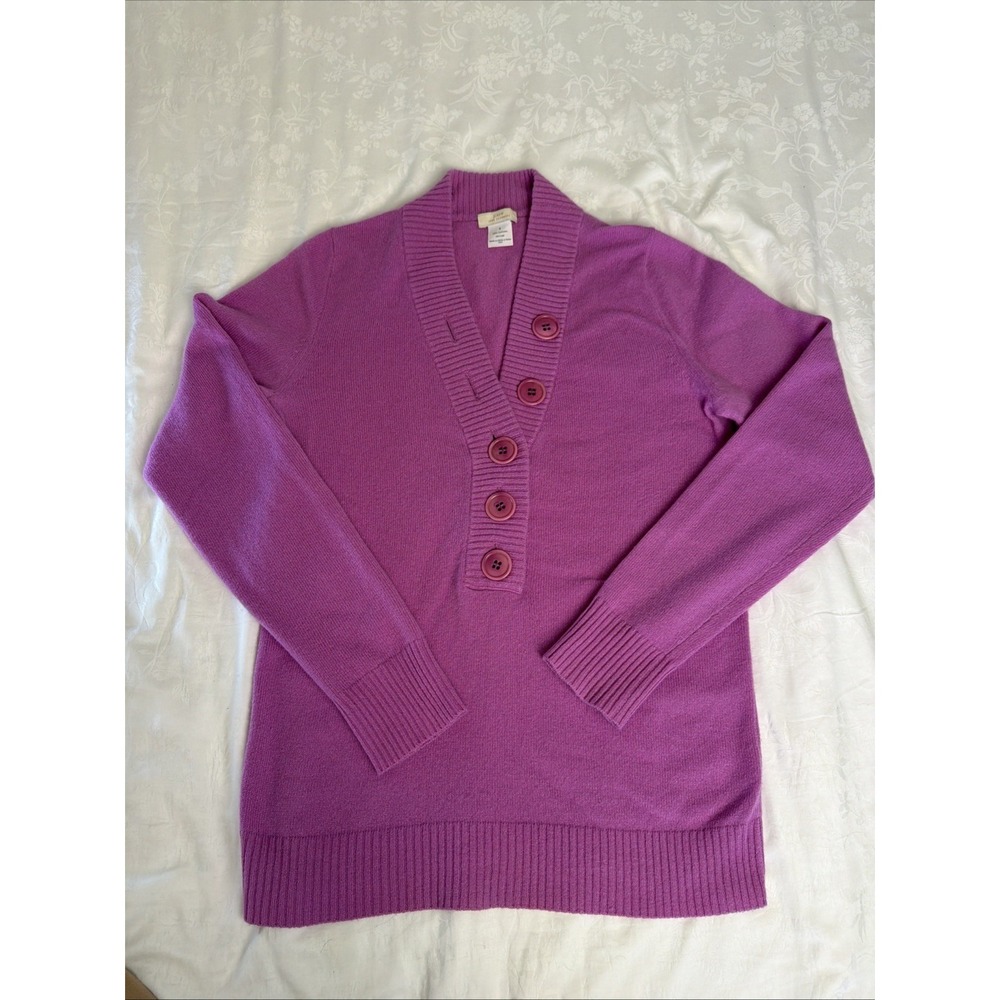 J.Crew Pink Cashmere Sweater Small Henley